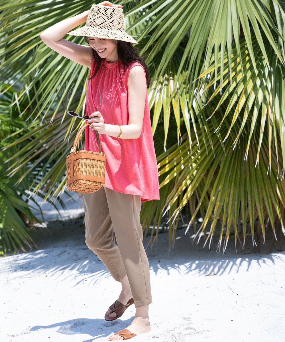 組曲 ライトダブルクロス テーパードパンツ 