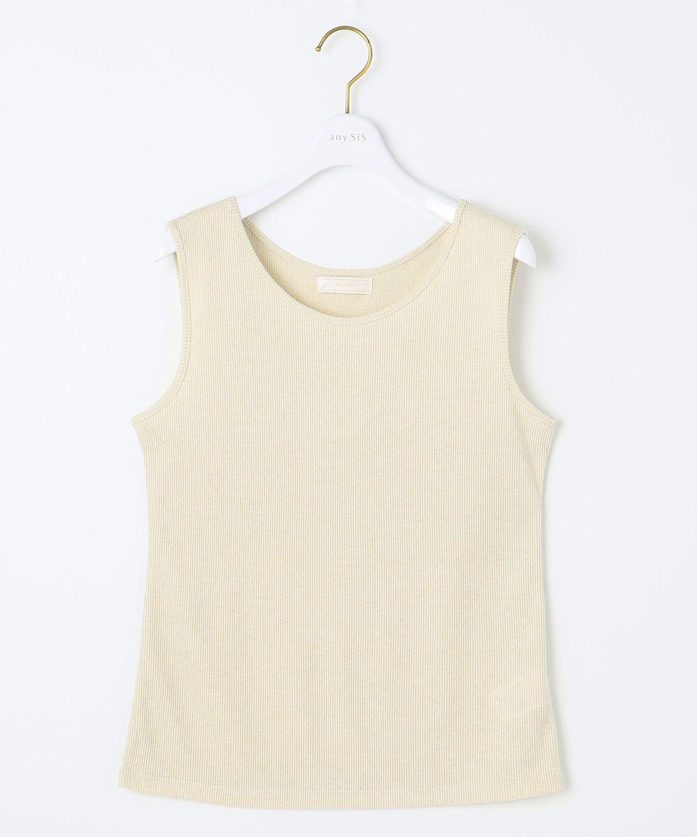 ANY SIS ラメテレコ タンクトップ 