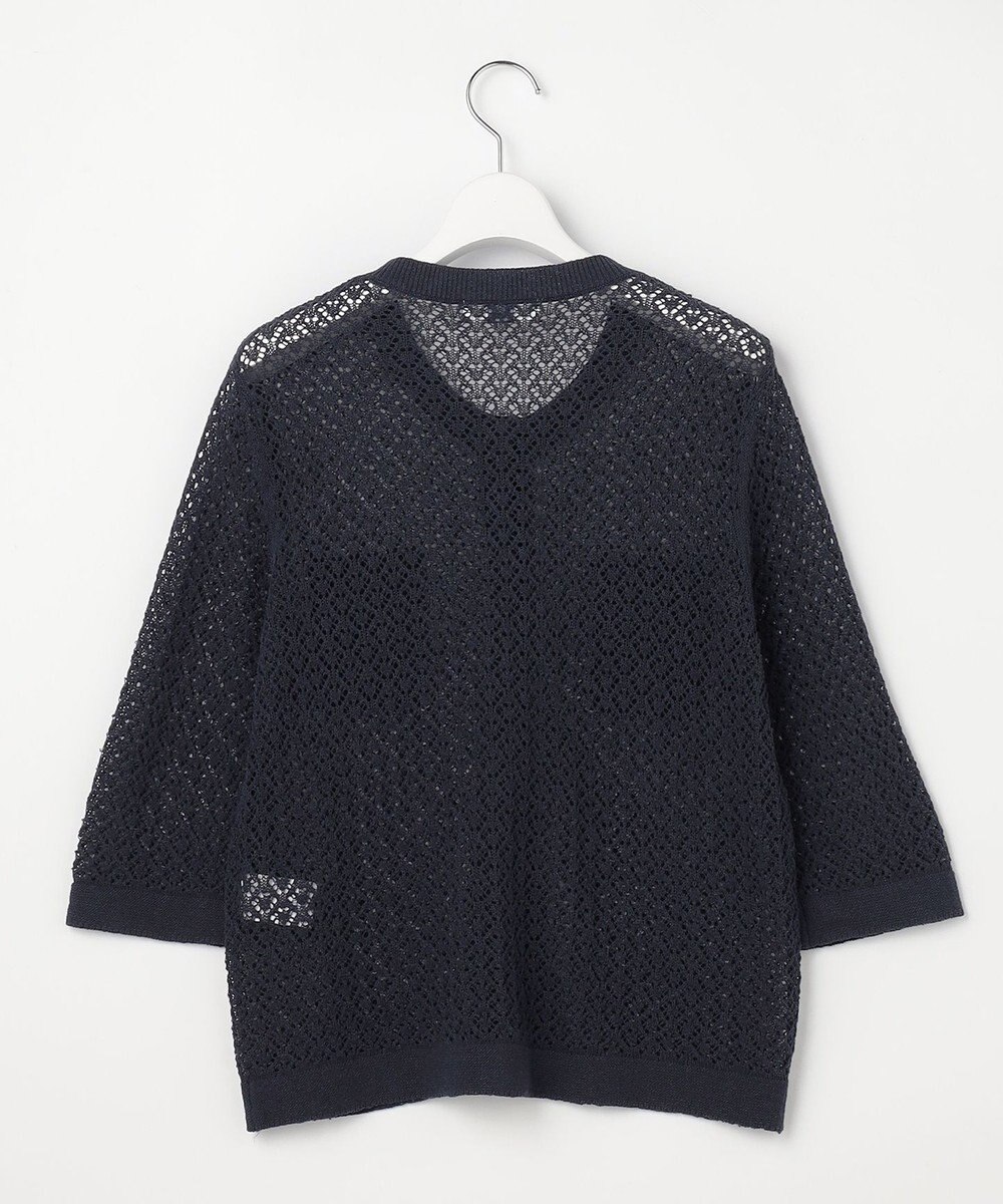 J.PRESS LADIES L LINEN COTTON BLEND ニット カーディガン 