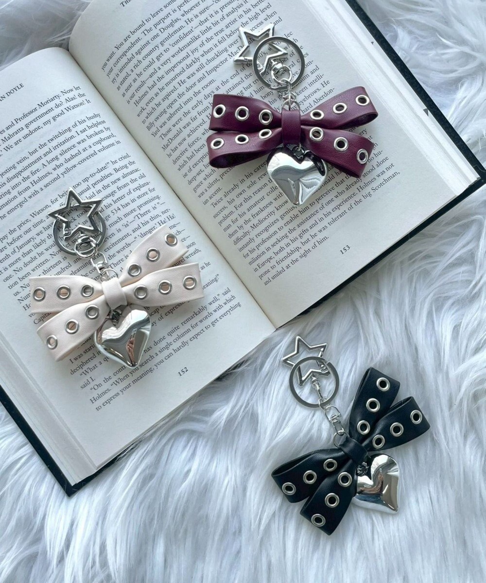 WEGO ハトメリボンハートキーホルダー 