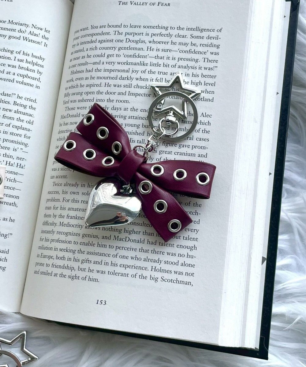 WEGO ハトメリボンハートキーホルダー 