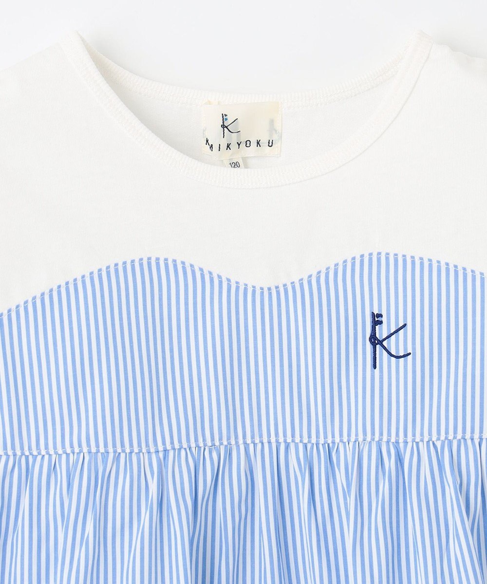 組曲 KIDS 【150-160cm】ビーチコーミングストライプ Tシャツ 