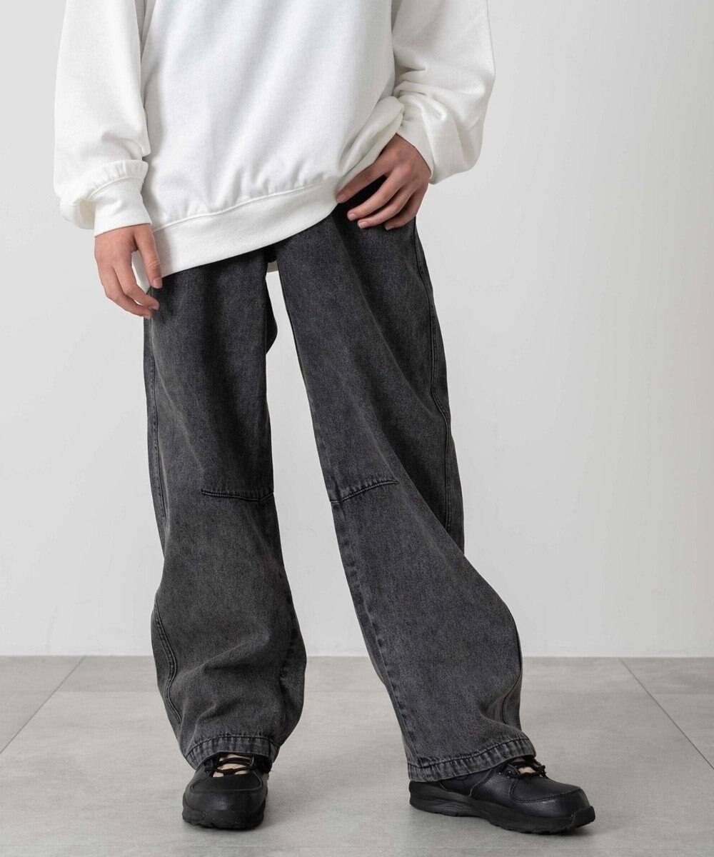 WEGO 【キッズITEM】イージーバレルレッグデニムパンツ（JUNIOR） 