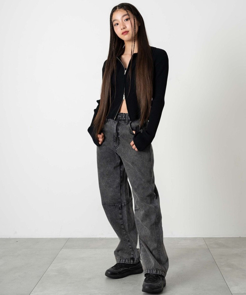 WEGO 【キッズITEM】イージーバレルレッグデニムパンツ（JUNIOR） 