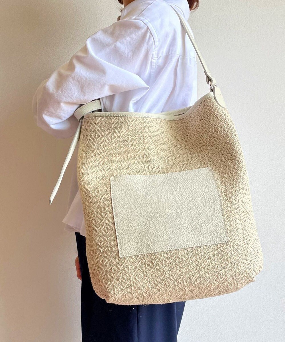 Hekhèr Le Style de Vie 【日本製 / A4サイズ対応 / 3WAY】ジュート×牛革 ショルダーバッグ large 