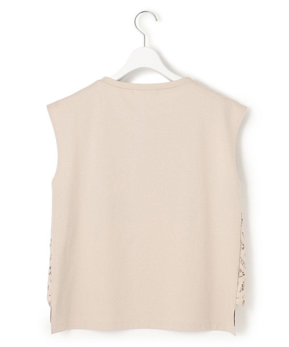 23区 L 【洗える/汗じみ防止加工】エンブロイダリージャージー フレンチスリーブ カットソー 