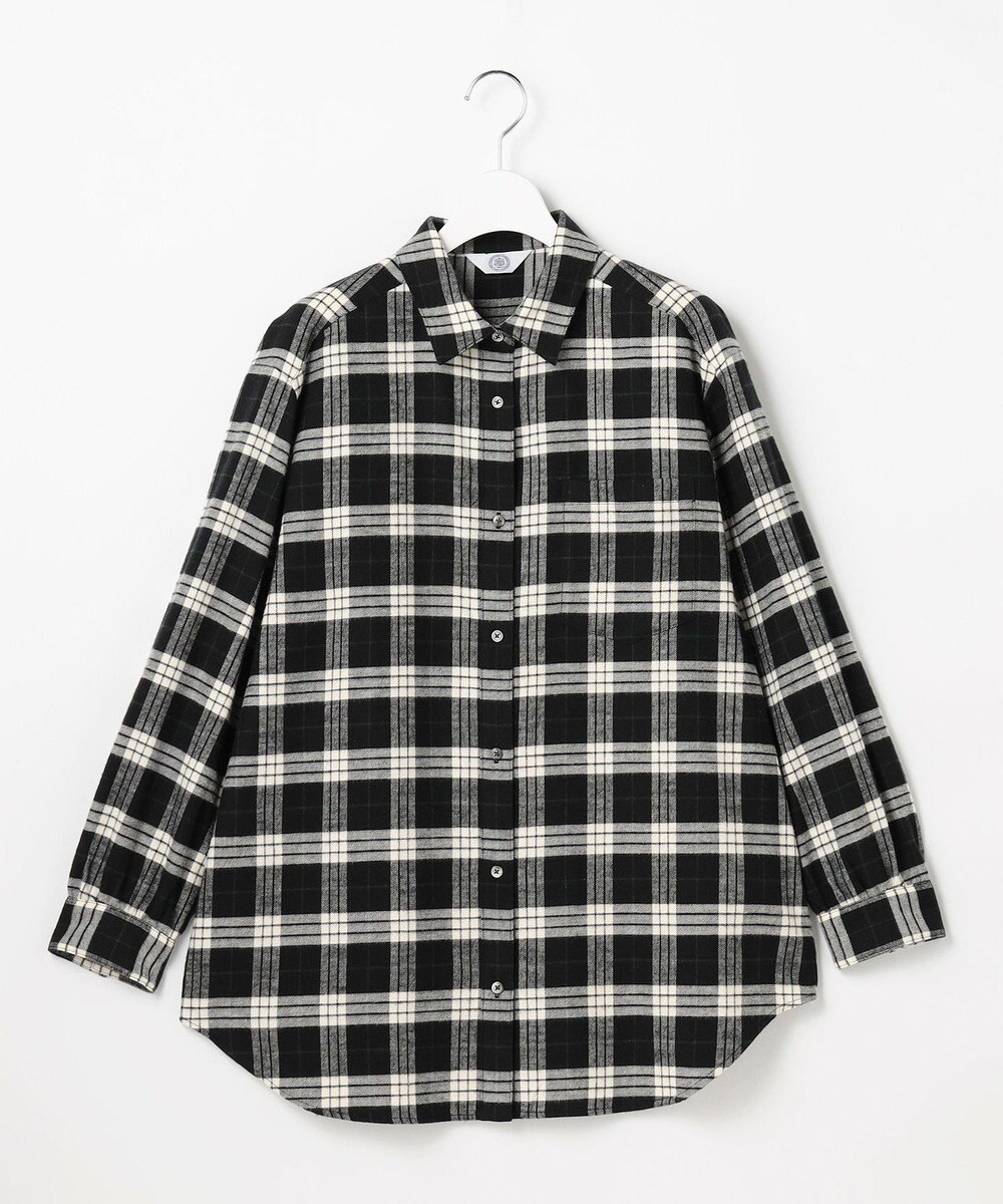 J.PRESS LADIES L コットン起毛タータンチェック シャツ ブラウス 