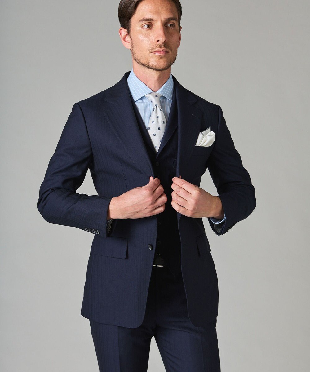 GOTAIRIKU 春夏向け【形態安定】SUMMERPREMIUMPLEATS_スモールワイドカラー 長袖ドレスシャツ（ストライプ/チェック） 