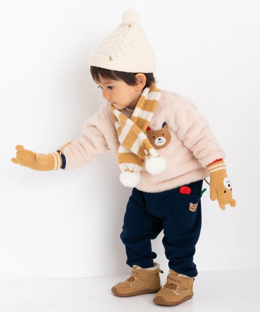 MIKI HOUSE HOT BISCUITS マシュマロニット マフラー 