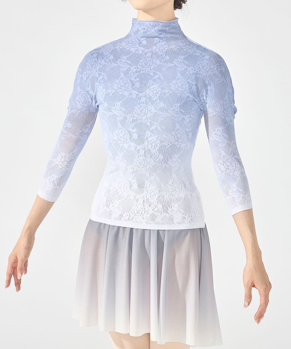 Chacott グラデーションローハイネックトップ 