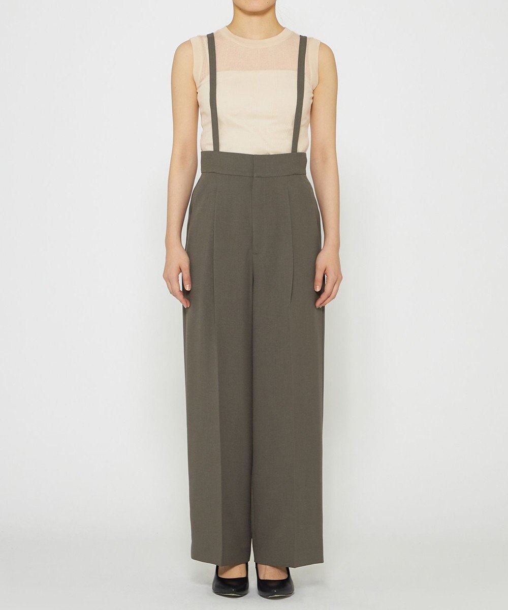 uncrave 【佐藤晴美さん着用】ウォッシャブルドライサップ ワイドパンツ(サスペンダー付き) 