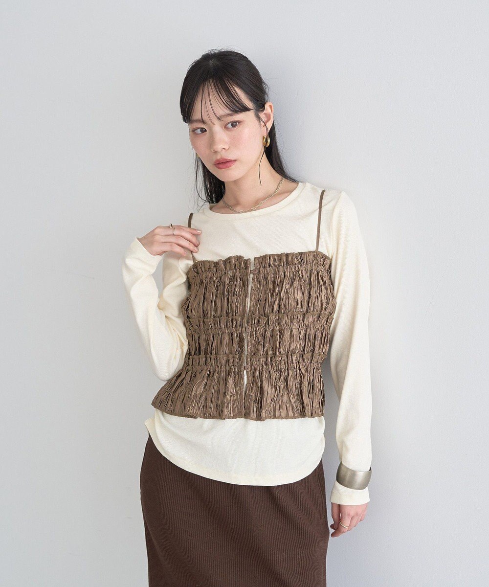 earth music&ecology シャーリングビスチェ 