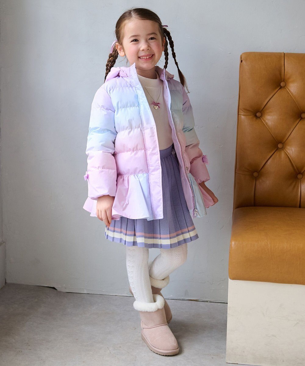 ANY KIDS 【洗濯機OK】中綿リボンコート 