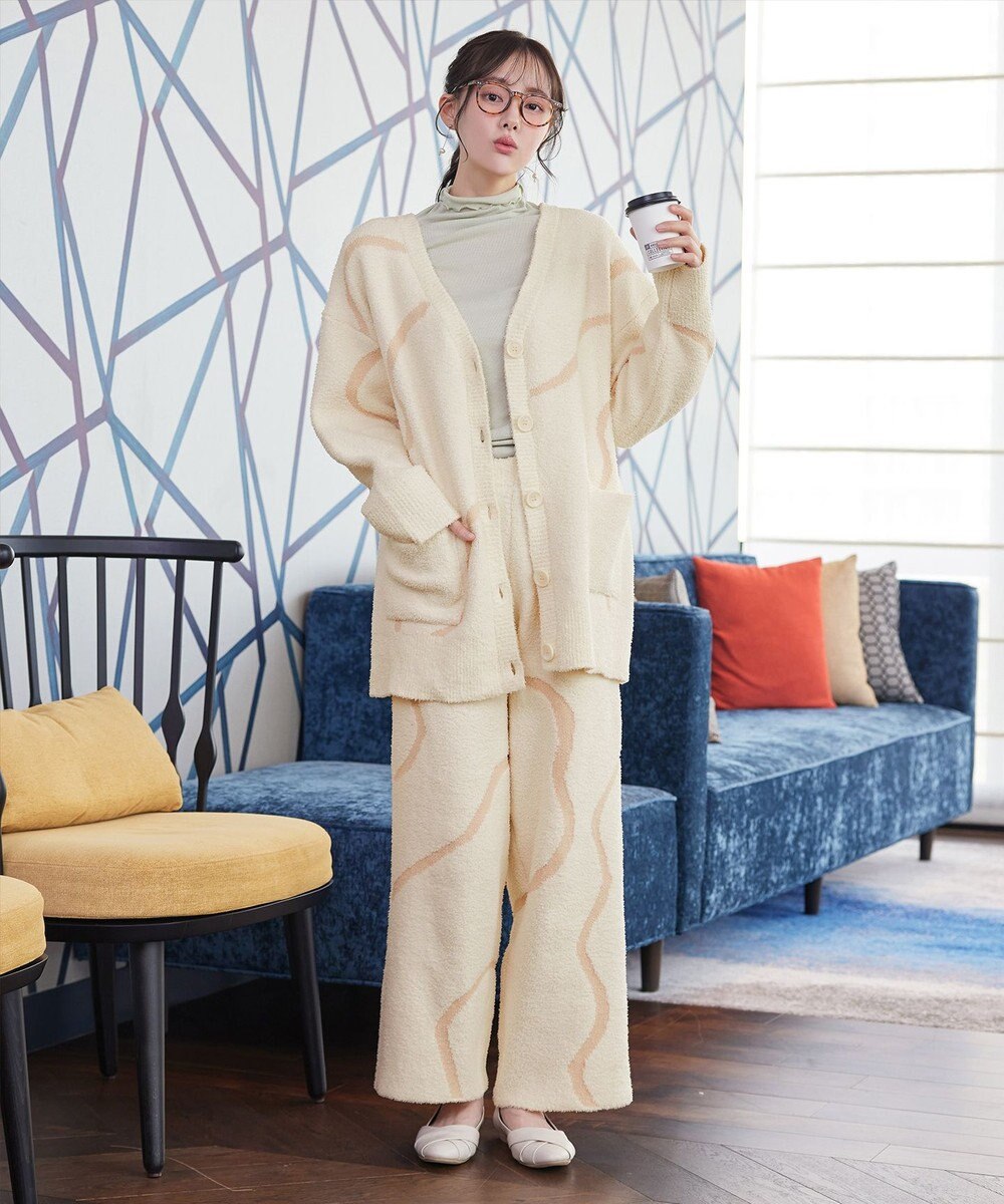 Tiaclasse ふわもちニュアンス配色ニットパンツ 