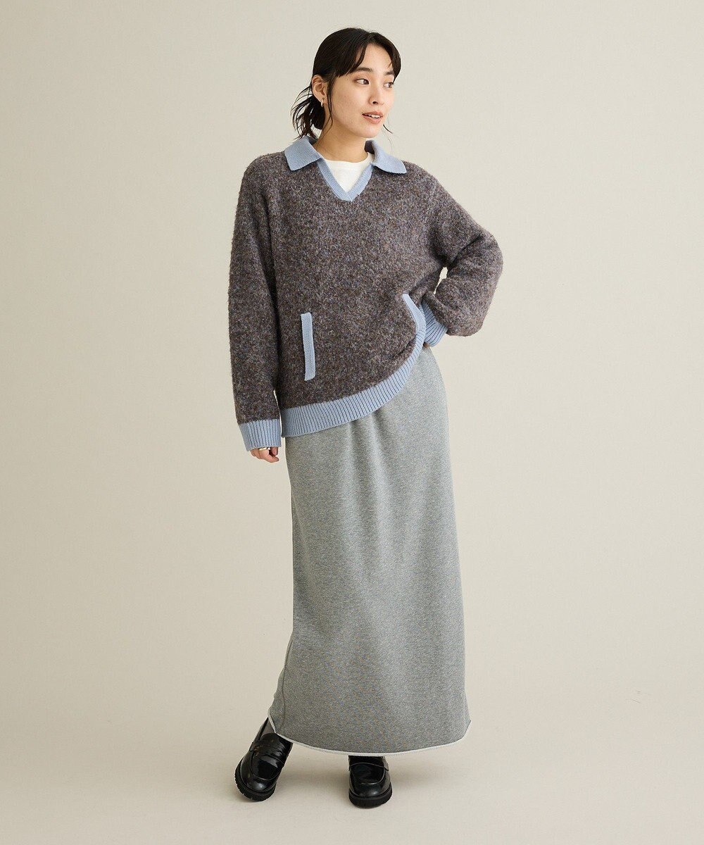 CRAFT STANDARD BOUTIQUE 配色Vネックニットプルオーバー 