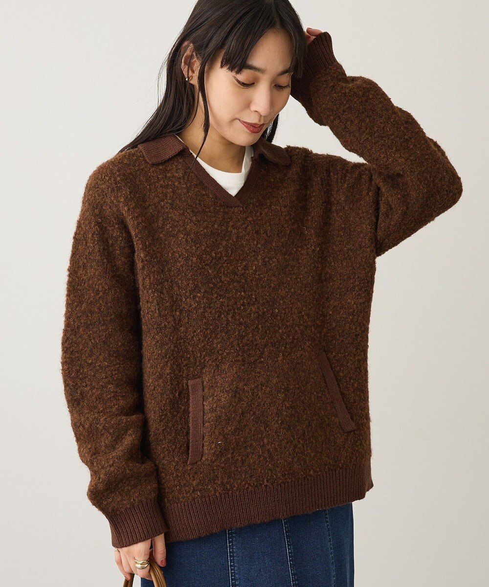 CRAFT STANDARD BOUTIQUE 配色Vネックニットプルオーバー 