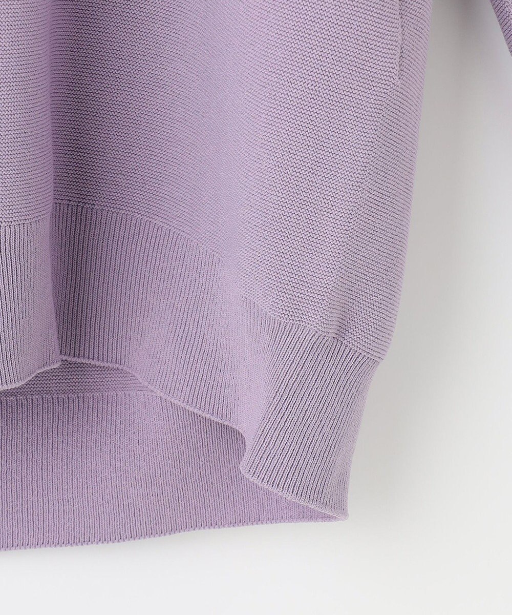 自由区 【洗える】コットンストレッチホールガーメント プルオーバーニット 