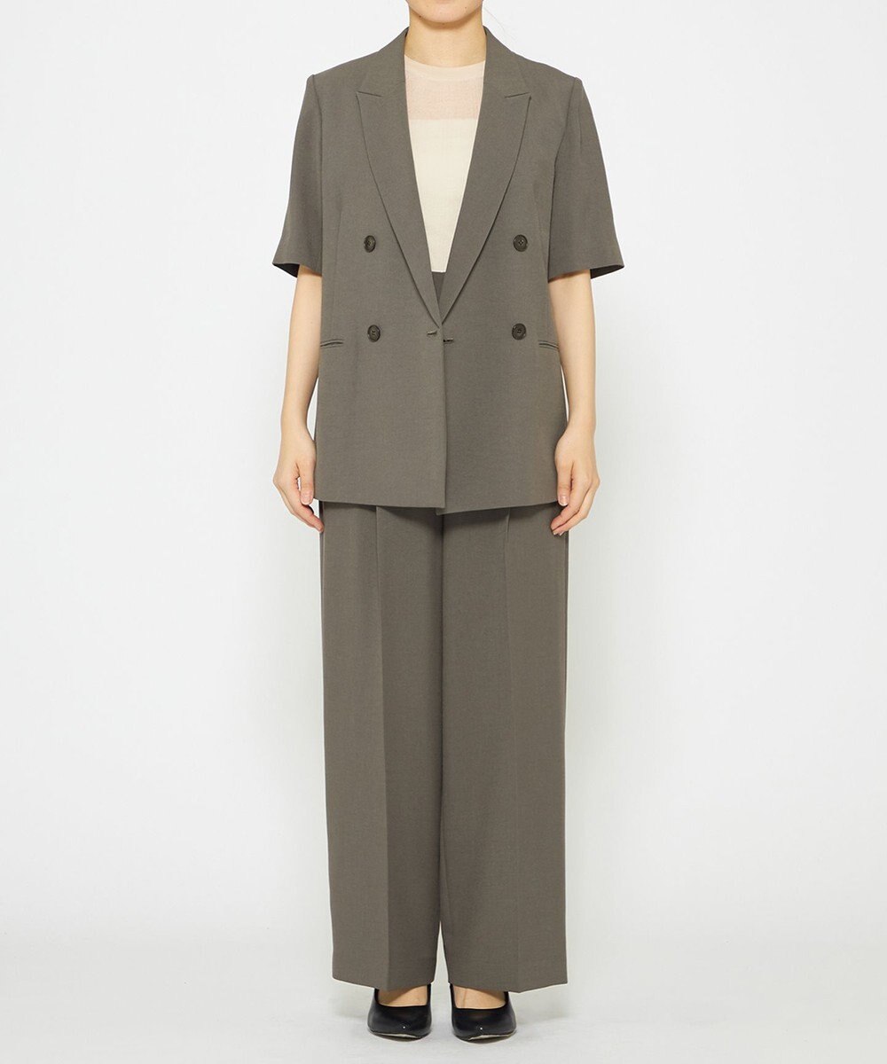 uncrave 【佐藤晴美さん着用】ウォッシャブルドライサップ ワイドパンツ(サスペンダー付き) 