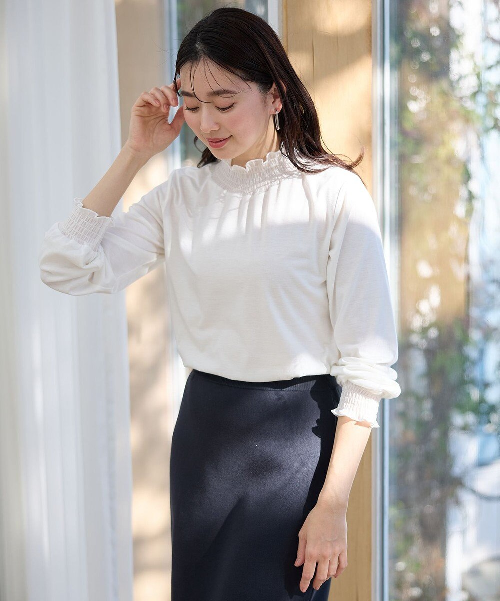 ANY 【洗濯機可】シャーリングデザインプルオーバー 