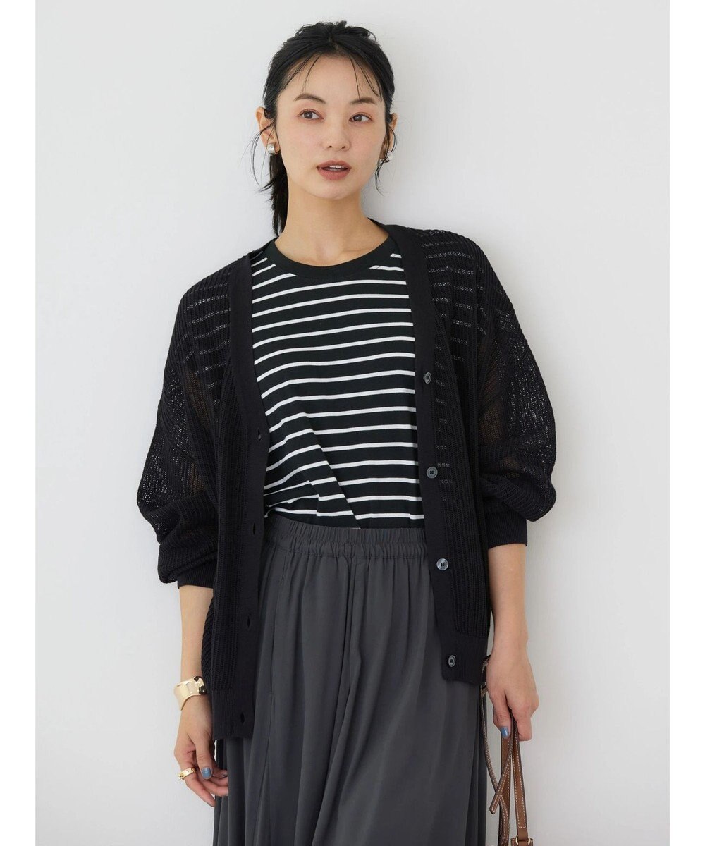 AMERICAN HOLIC メッシュＶネックニットカーディガン 