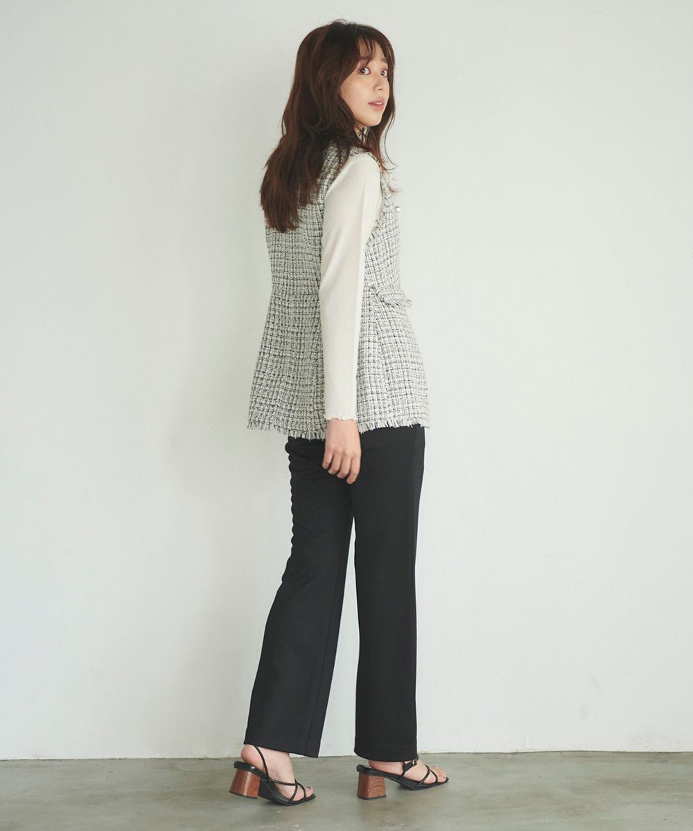 Feroux 【2WAY・洗える】リボンタイシアータートル カットソー 