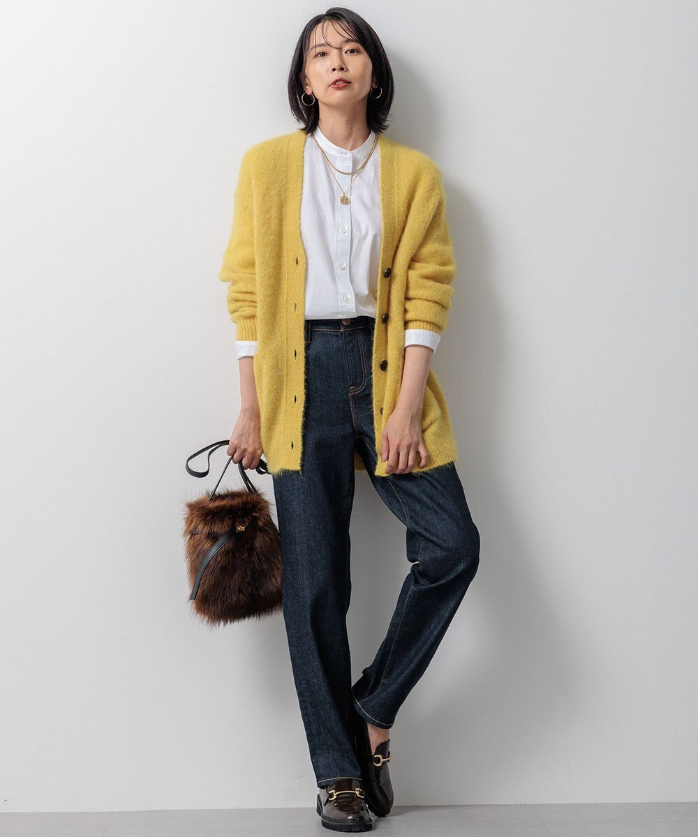 23区 【Oggi11月号掲載】ブラッシュドアルパカ ニットカーディガン 