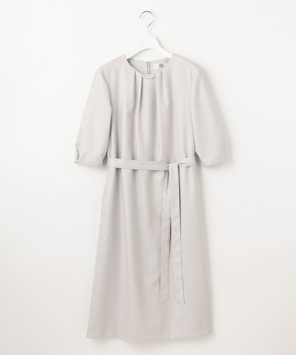 J.PRESS LADIES L 【洗える・UV加工・吸水速乾】OXIJEWELストレッチ ワンピース 