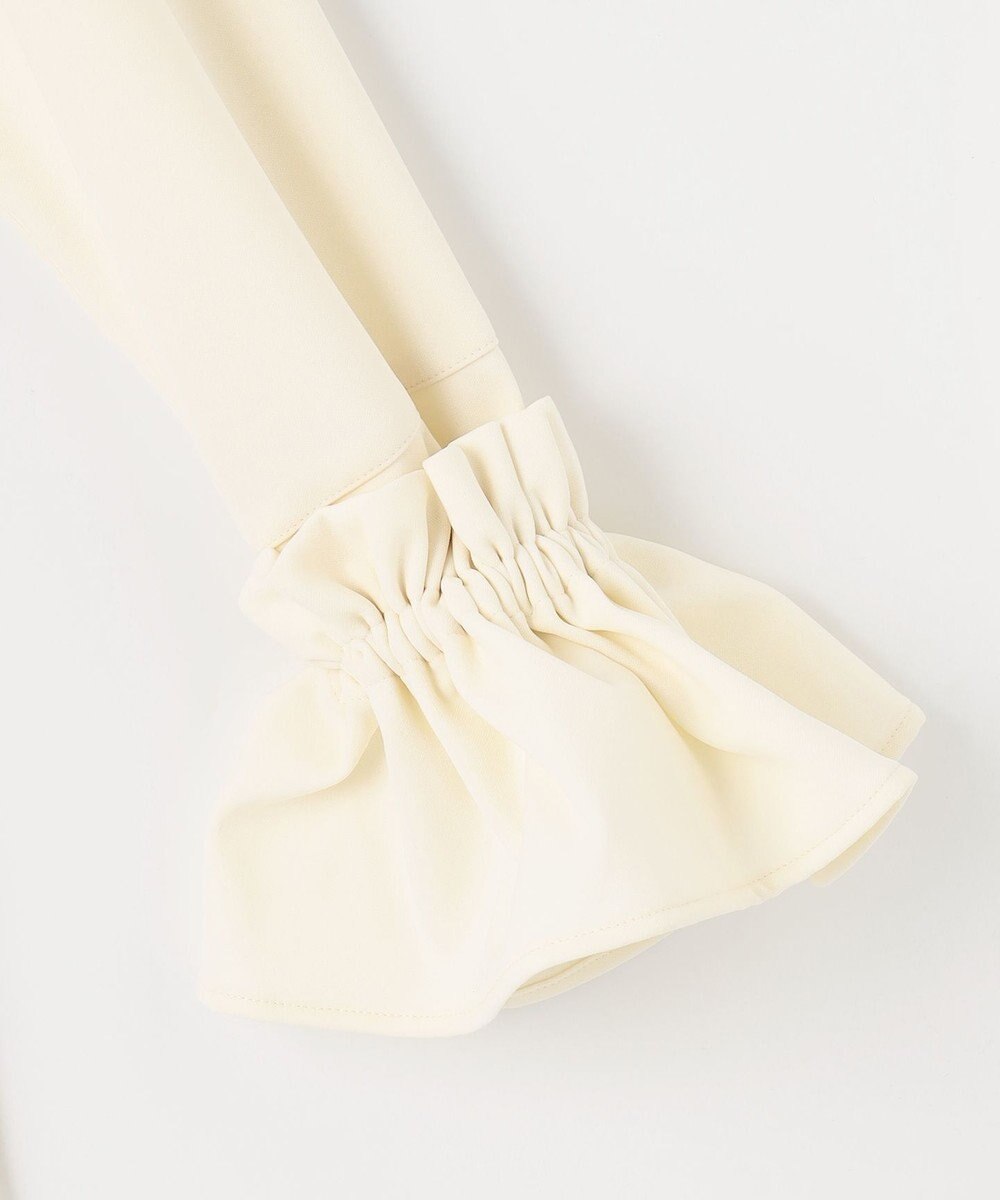 #Newans 【セレモニーにも】＜亀恭子さんコラボ＞下から着られちゃう！シュシュ付き2WAYカフスブラウス 