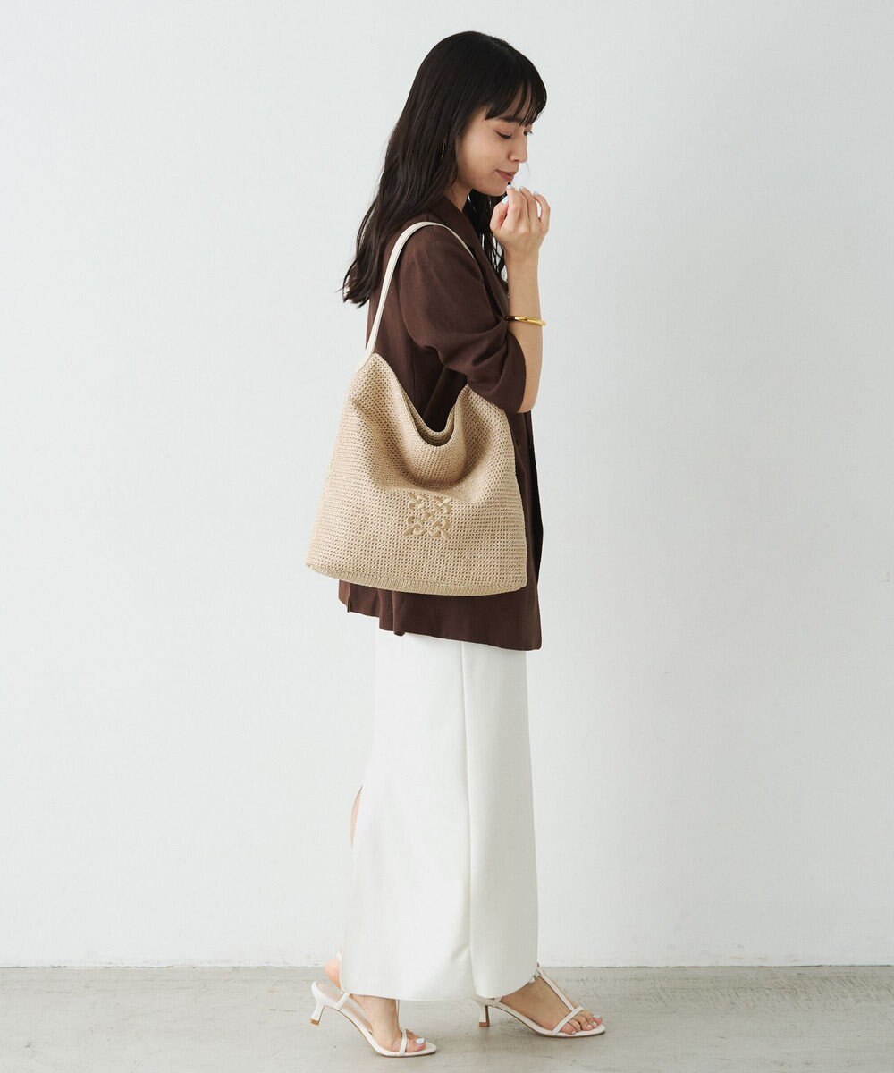 russet ナイロンラフィアワンショルダーバッグ(CE-1714) 