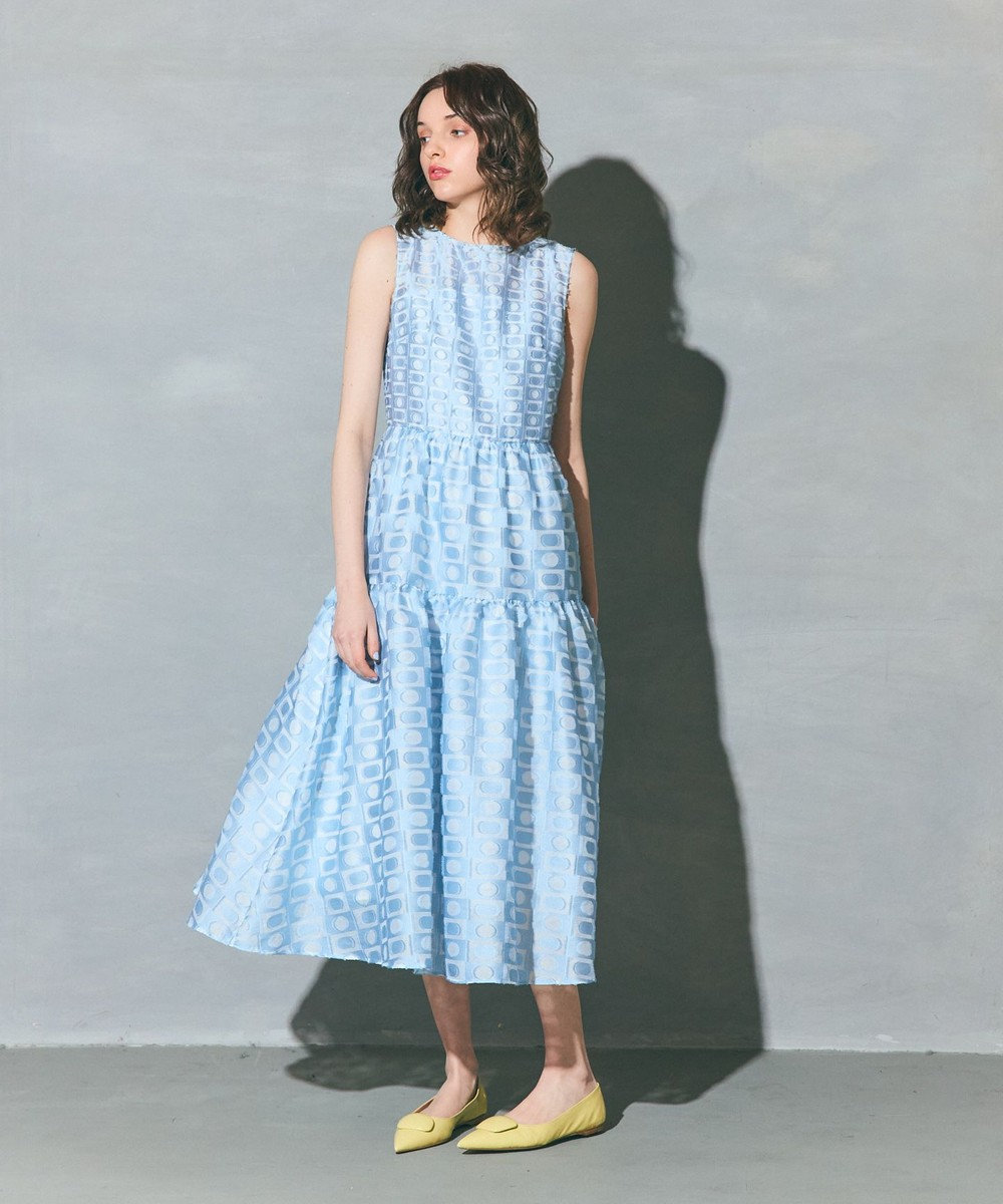 GRACE CONTINENTAL キカドットジャガードドレス 