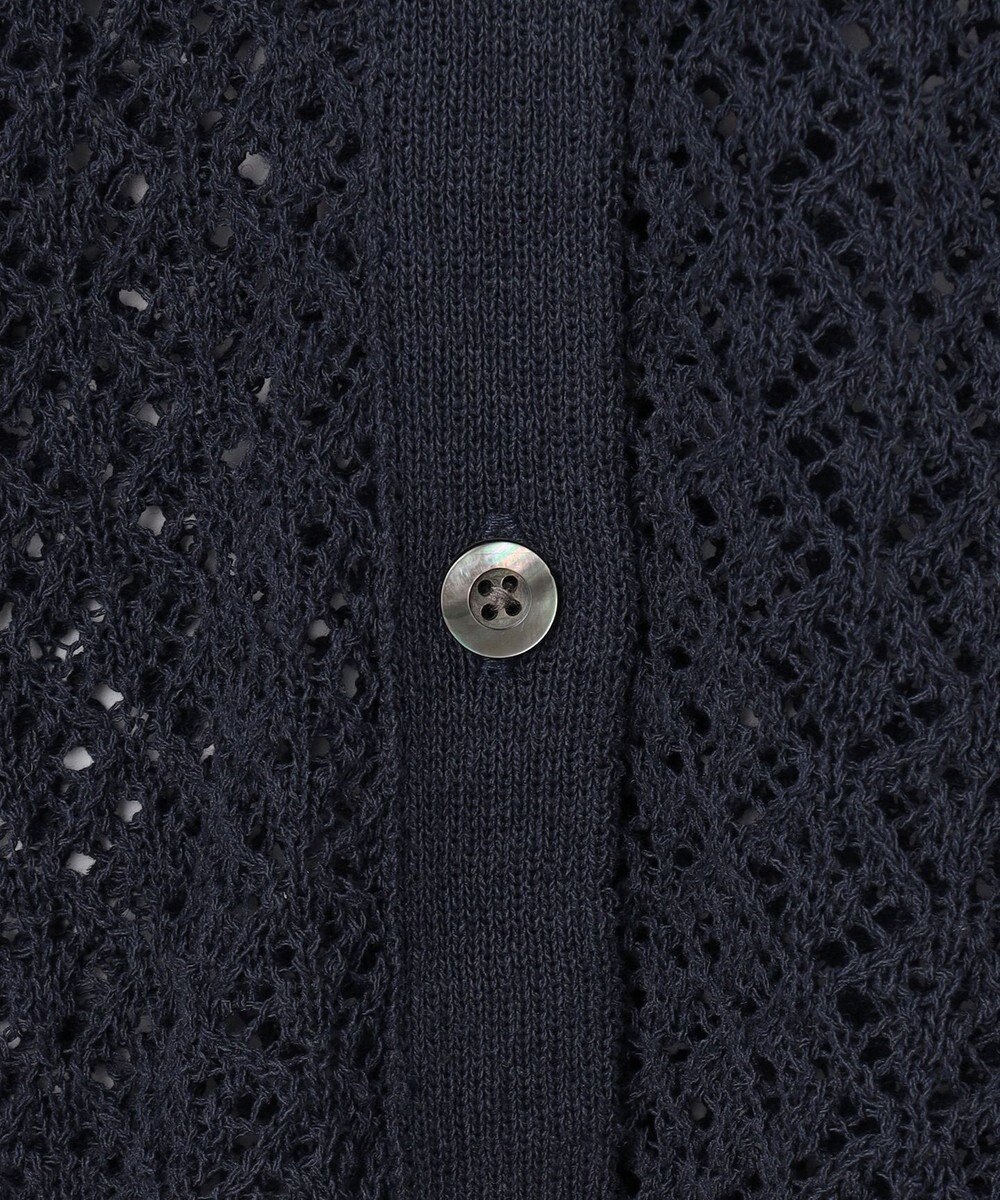 J.PRESS LADIES L LINEN COTTON BLEND ニット カーディガン 