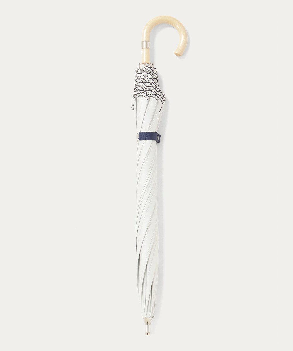 MOONBAT 【1級遮光/遮熱/UV】POLO RALPH LAUREN（ポロ ラルフローレン）晴雨兼用日傘  ストライプ スカラ刺繍 長傘 