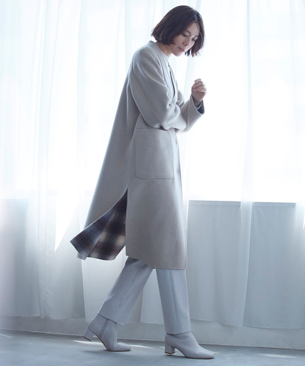 自由区 【裏起毛/撥水加工】TRギャバ テーパードパンツ 