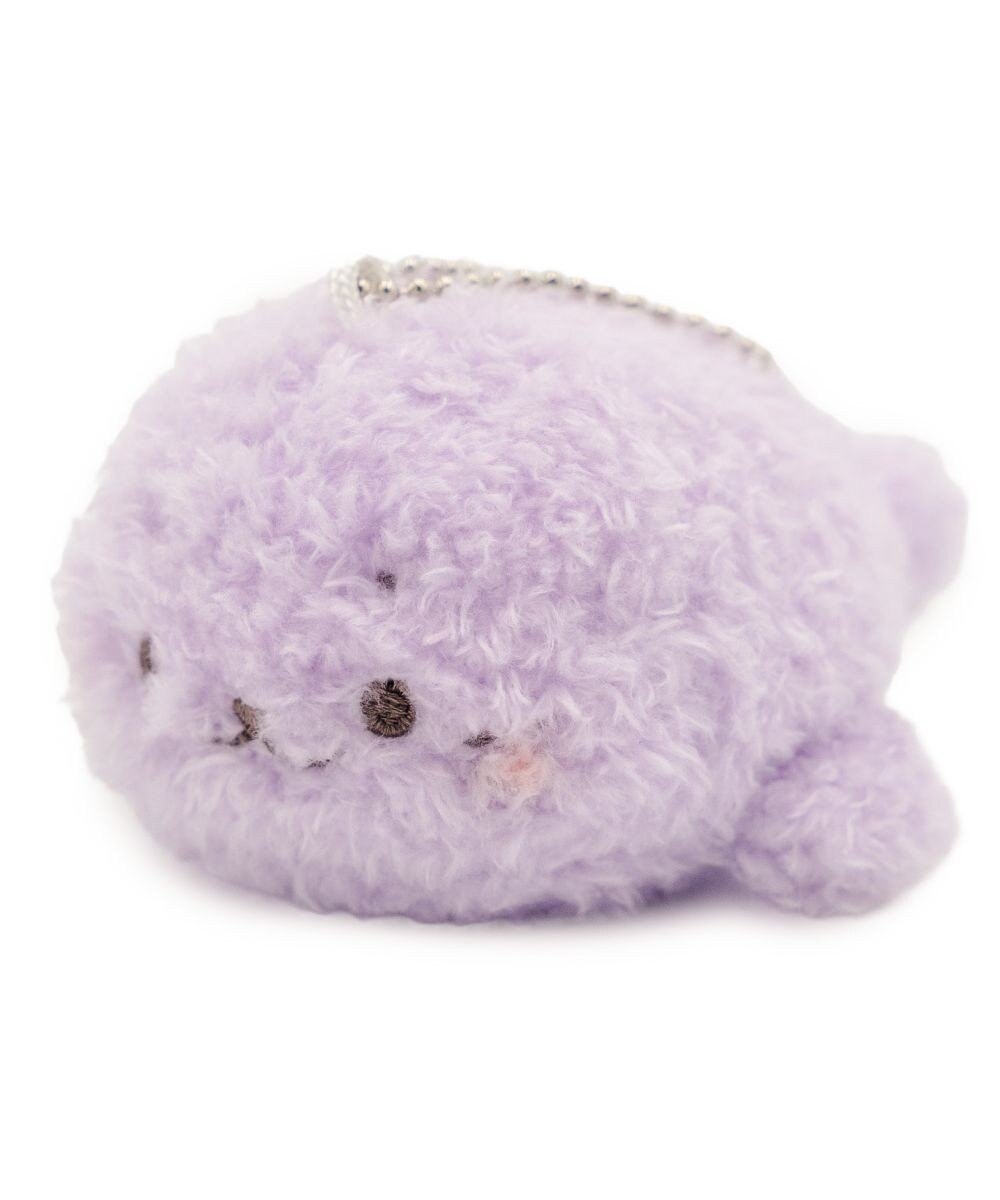 Mother garden しろたん ふわふわキーホルダー 《紫》 単品 