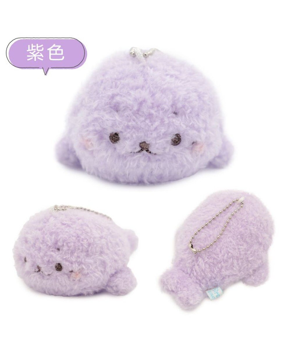 Mother garden しろたん ふわふわキーホルダー 《紫》 単品 