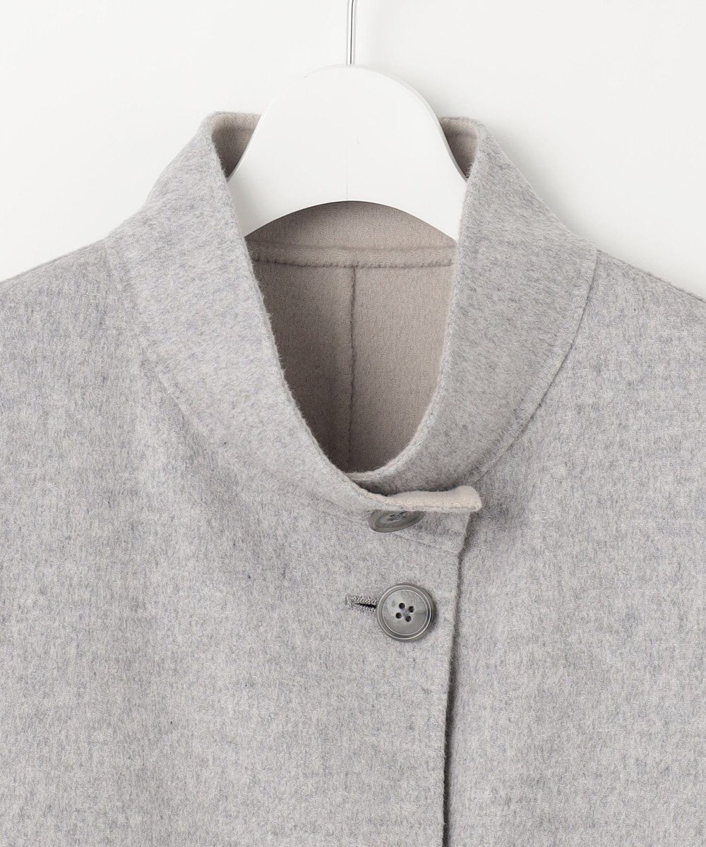 J.PRESS LADIES 【リバーシブル】ウールナイロンリバー スタンドカラー コート 