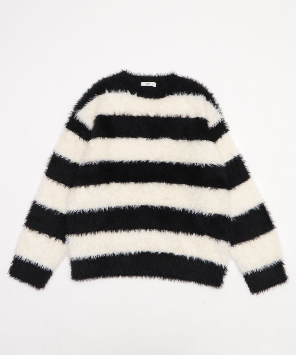 WEGO 【2025秋冬新作/ユニセックス着用ITEM/MLサイズ展開】フェザーニットプルオーバー 