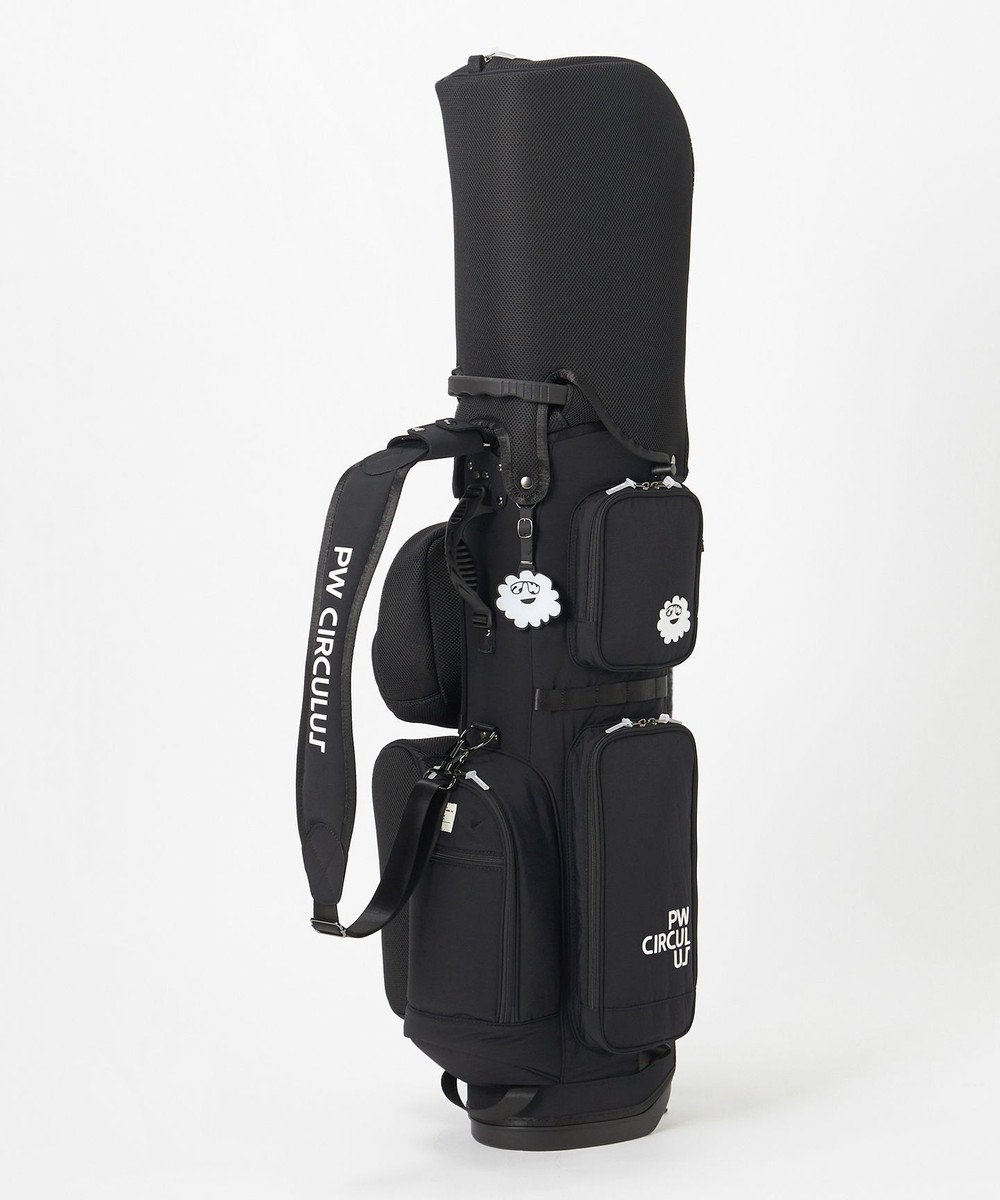 PW CIRCULUS 【UNISEX】デタッチャブル キャディバッグ シボ感のあるナイロンワッシャー素材 