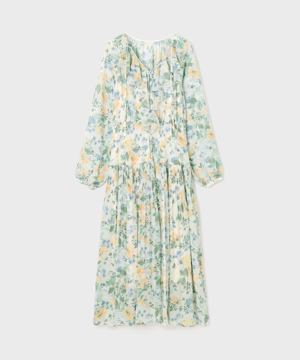 GRACE CONTINENTAL フラワープリントカフタンドレス 