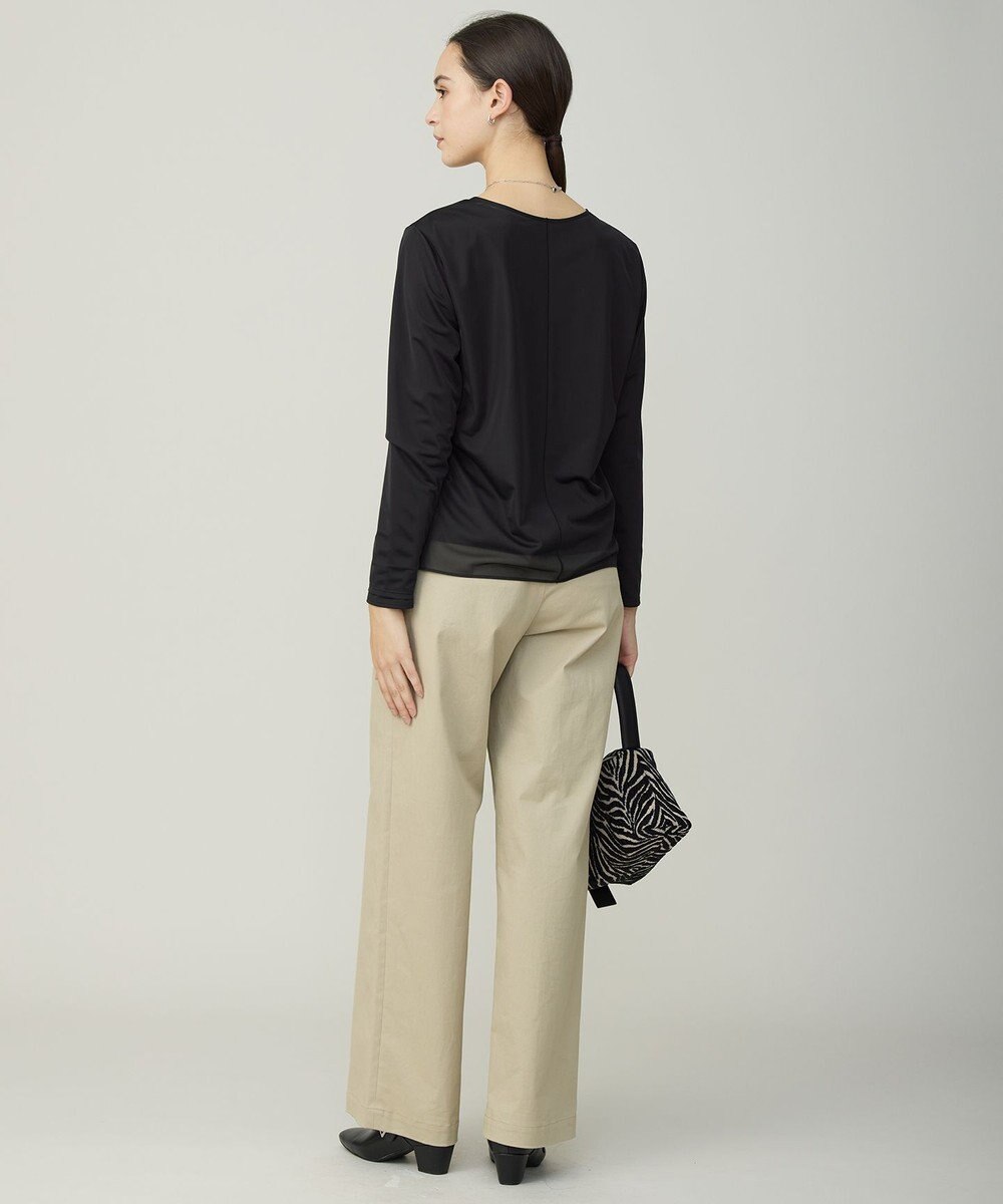 ICB L イージージョーゼット シアーレイヤードカットソー 