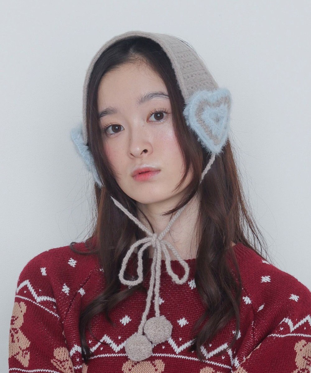 WEGO ハートニットイヤーマフ 