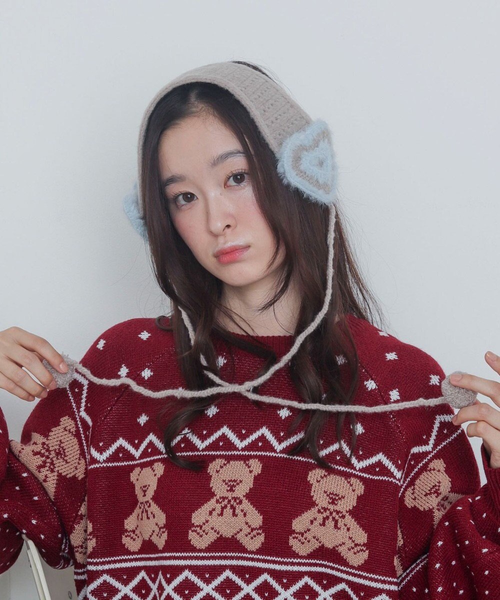 WEGO ハートニットイヤーマフ 