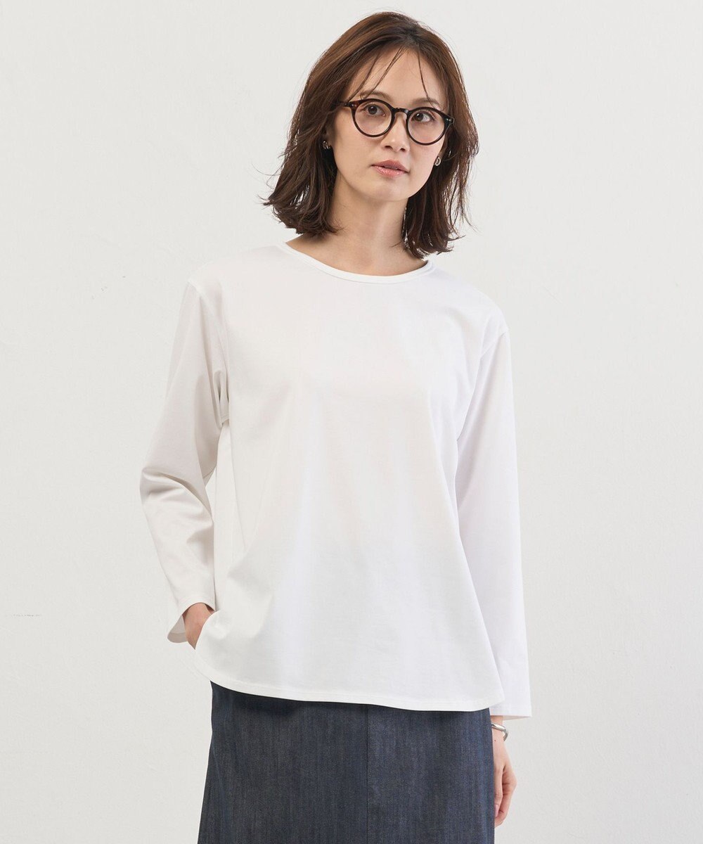 J.PRESS LADIES ベーシックジャージー シャツテール カットソー 