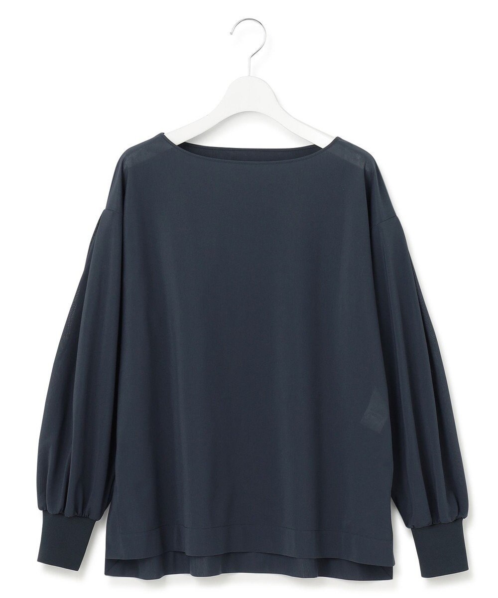 23区 【洗える】クリアトリコットジャージー ボートネック カットソー 