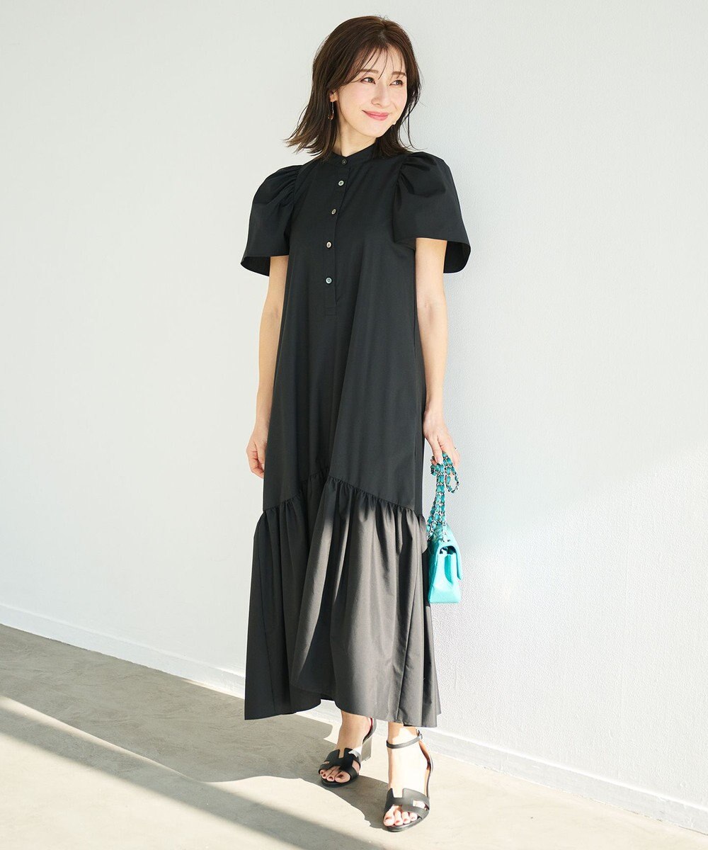 #Newans フレアヘムシャツワンピース 