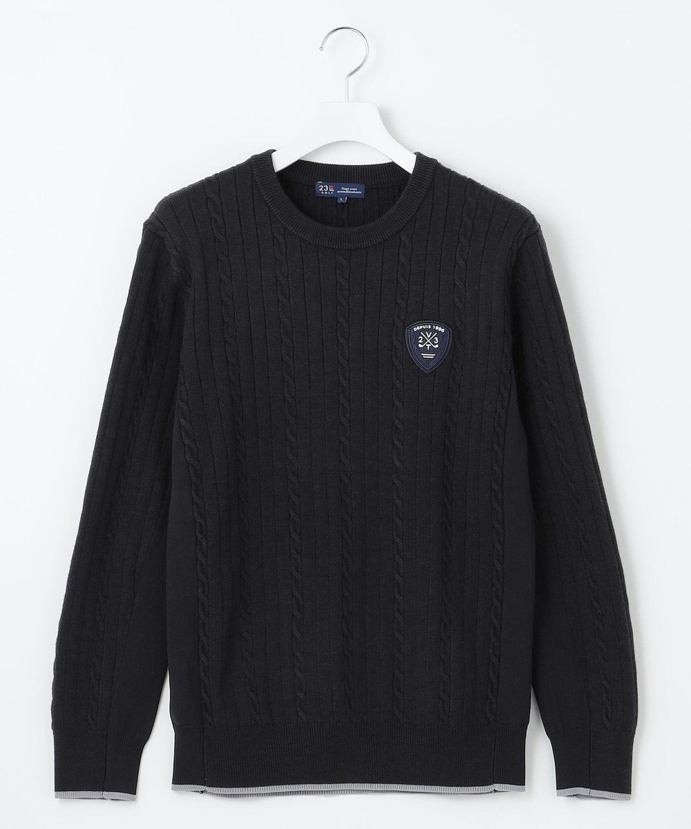 23区GOLF 【MEN】【ウォッシャブル】ストレッチ カラーニット 