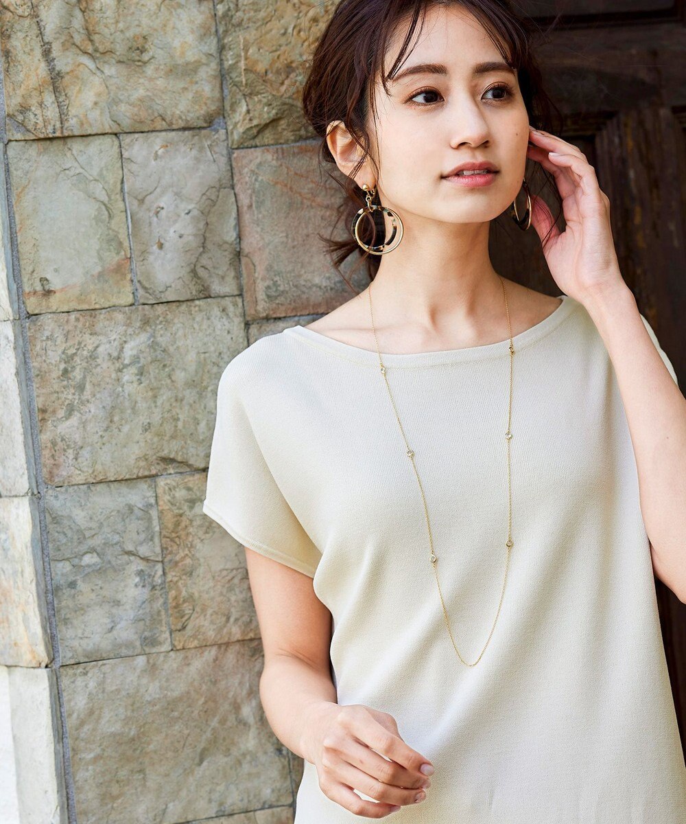 Tiaclasse 【日本製】どんなスタイルにも合わせやすいクリスタルネックレス 