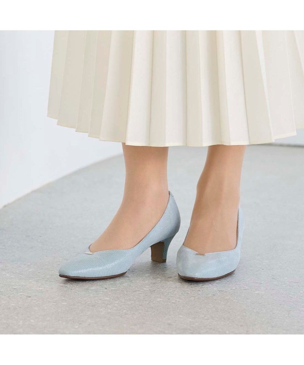 Riz raffinee <Riz raffinee>Vカットリザードプリントパンプス 