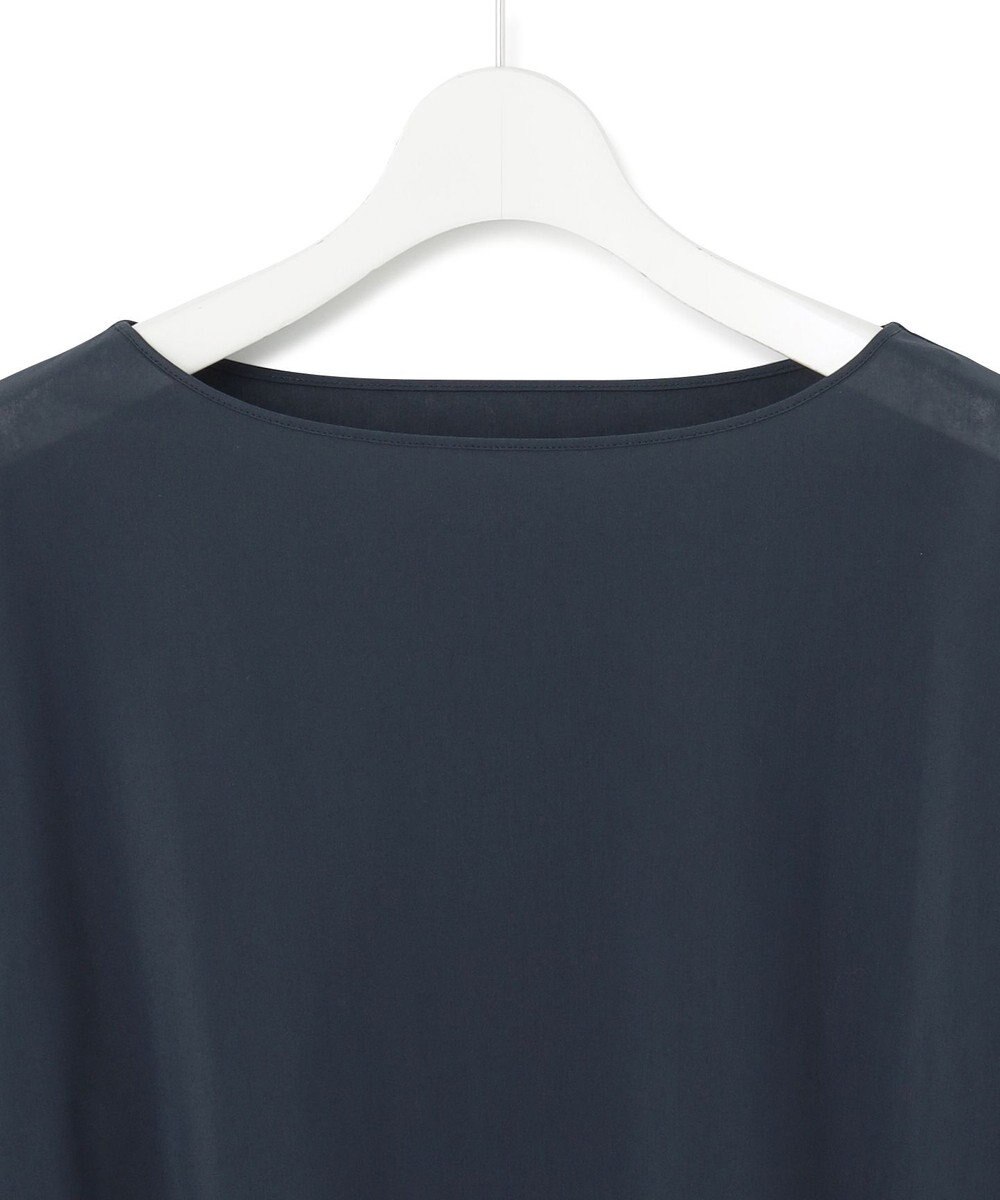 23区 【洗える】クリアトリコットジャージー ボートネック カットソー 