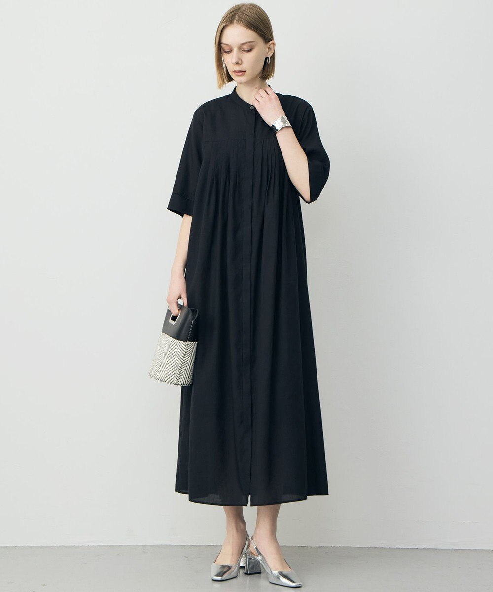 ICB 【先行予約】リネンスラブローン シャツワンピース 